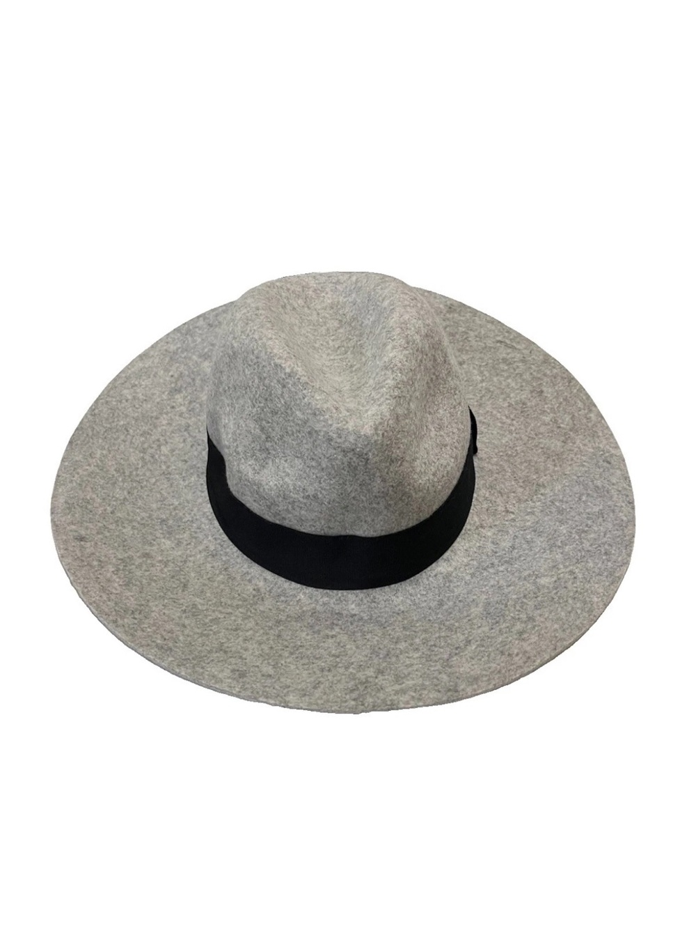 Abercrombie & Fitch 100% Wool Fedora Wide Brim Rancher Fedora Hat Gray Floppy